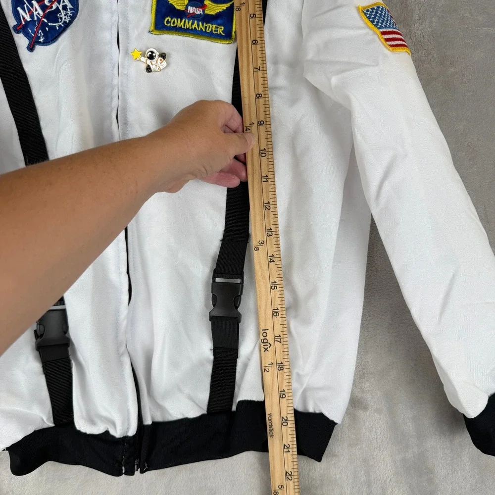 Underwraps Kids NASA Astronaut Commander Flight Jacket Costume White Size Medium